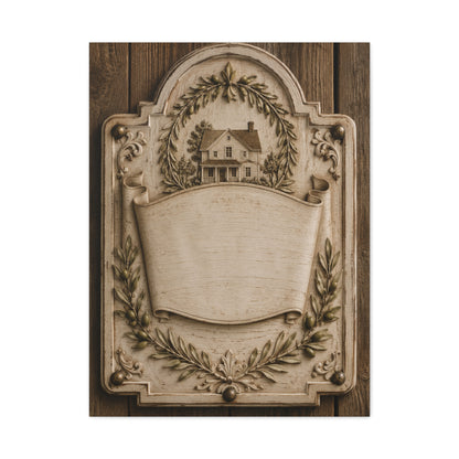 Home Blessing Carved Scripture Plaque Wall Art & Canvas Print