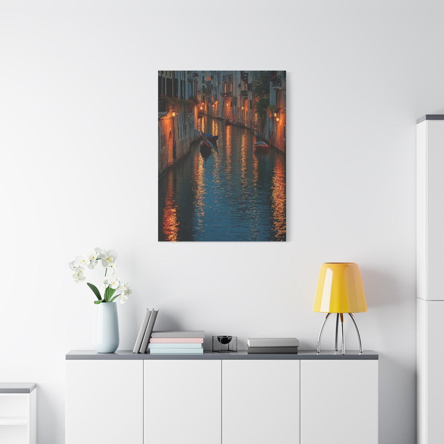 Venetian Canal Evening Glow Wall Art & Canvas Print