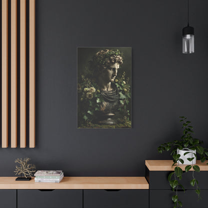 Classical Bust with Botanical Elegance Wall Art & Canvas Print