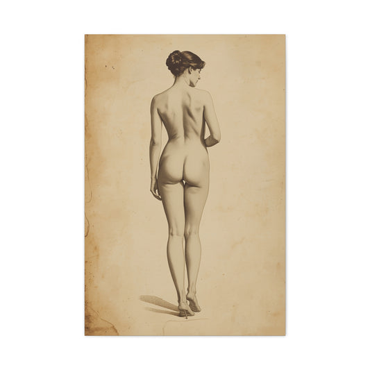 Classical Back Study Figure Wall Art & Canvas Print