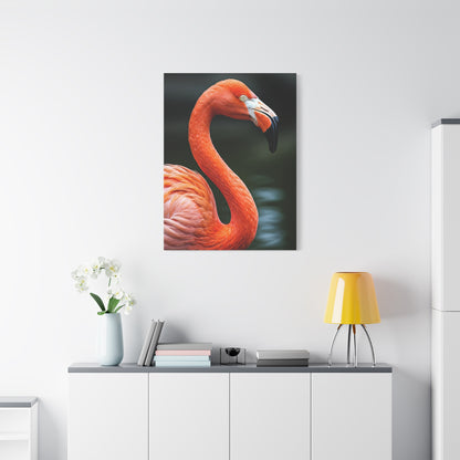 Elegant Pink Flamingo Portrait Wall Art & Canvas Prints