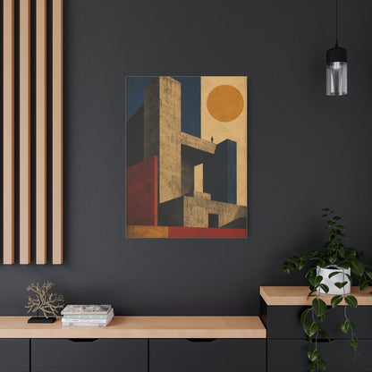 Monolithic Brutalist Architecture Study Wall Art & Canvas Print