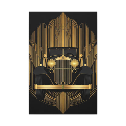 Classic Gold Roadster Art Deco Wall Art & Canvas Prints