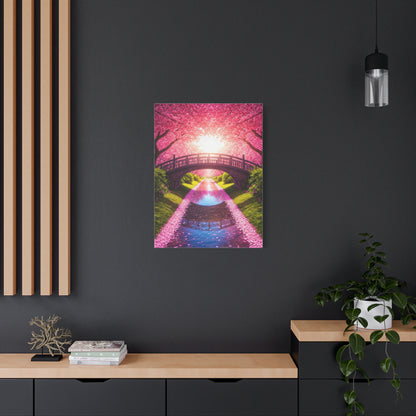 Sakura Bridge Reflection at Sunrise Wall Art & Canvas Prints
