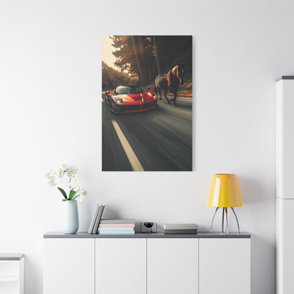 LaFerrari & Stallion Motion Power Wall Art & Canvas Print