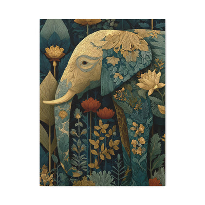 Botanical Heritage Elephant Wall Art & Canvas Print