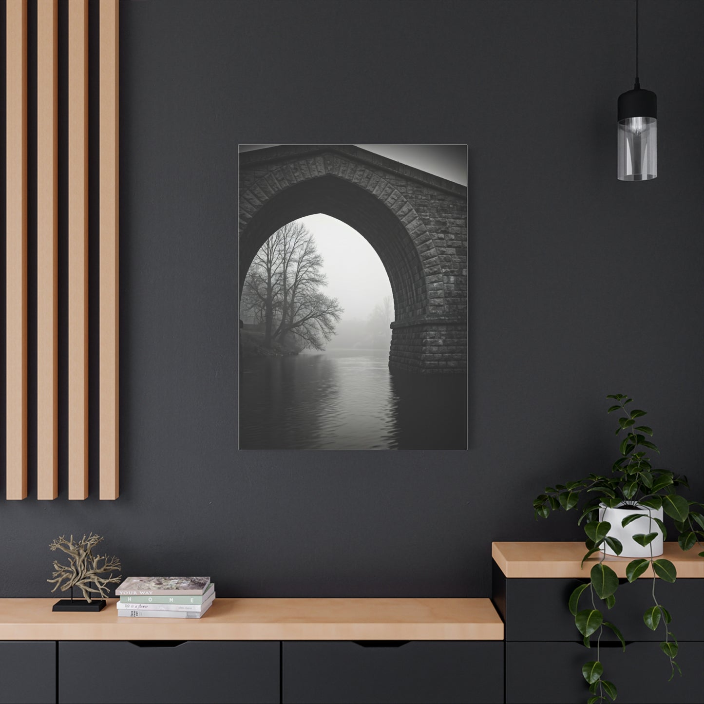 Misty Archway Bridge Scene Wall Art & Canvas Prints