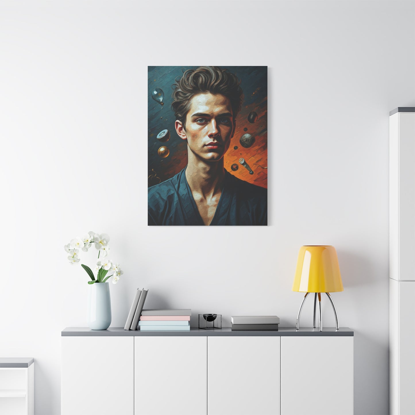 Abstract Energy Male Portrait Wall Art & Canvas Print