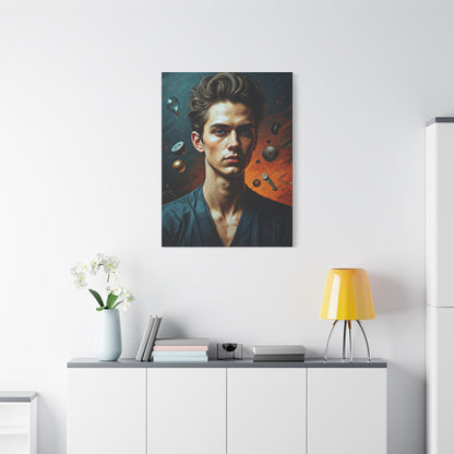 Abstract Energy Male Portrait Wall Art & Canvas Print