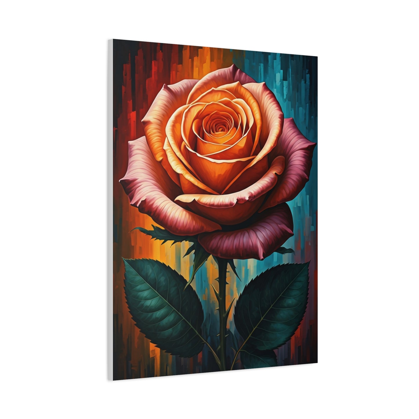 Golden Ember Rose Wall Art & Canvas Print