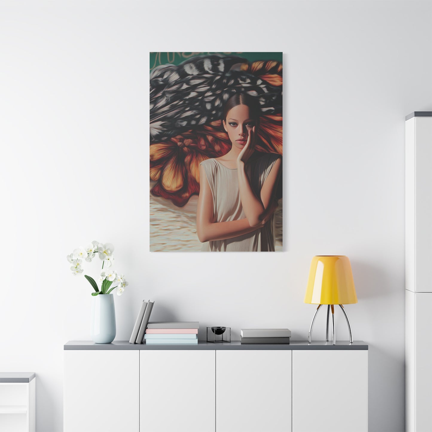 Abstract Butterfly Portrait Contemporary Wall Art & Canvas Print