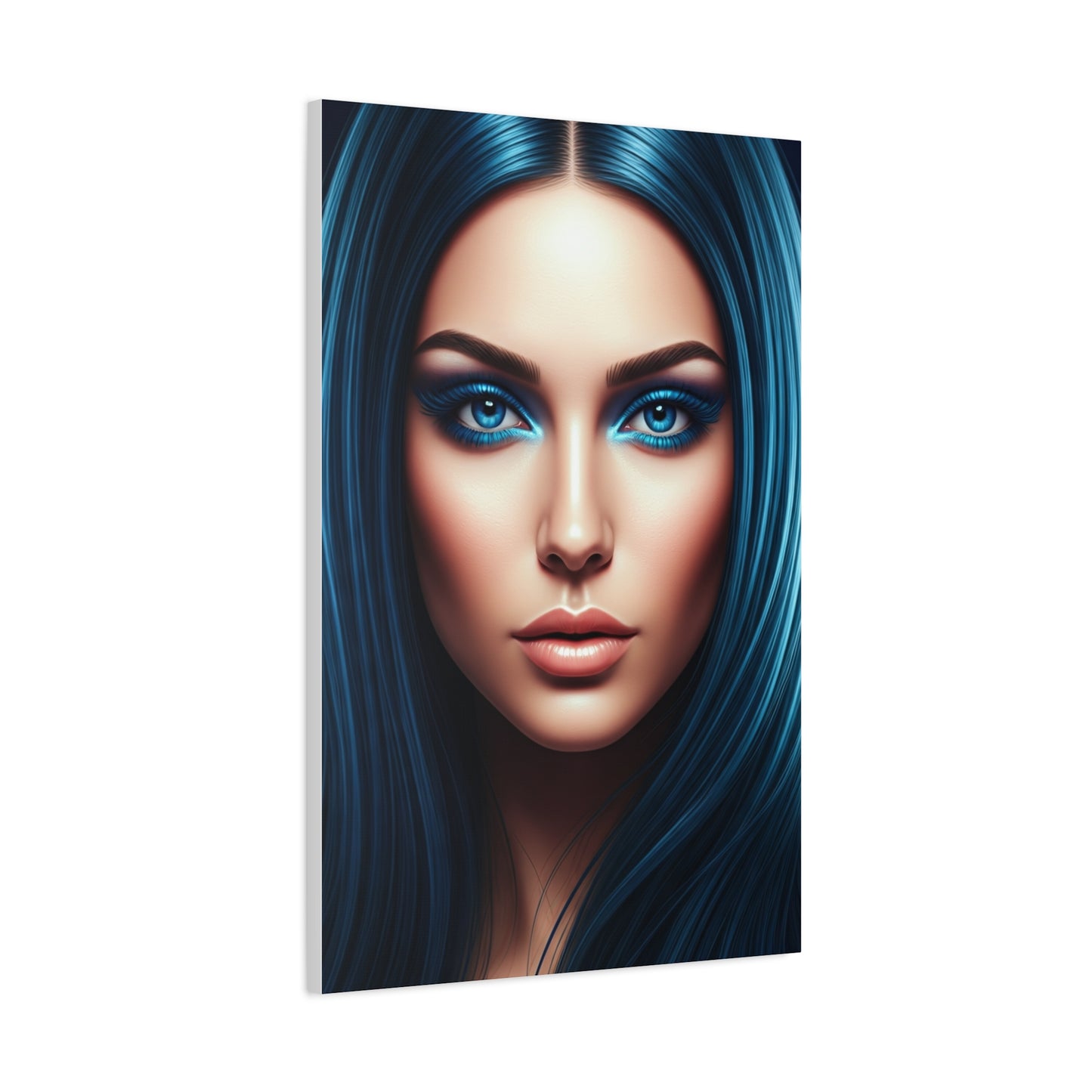 Symmetrical Blue Gaze Portrait Wall Art & Canvas Prints