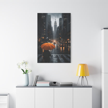 City Rain Reflection Wall Art & Canvas Print