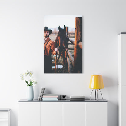 Ranch Fence Cowboy Wall Art & Canvas Print