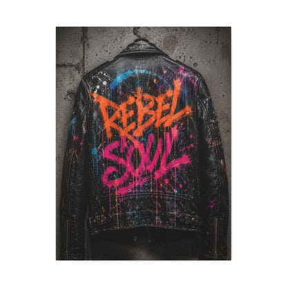 Rebel Soul Leather Graffiti Street Wall Art & Canvas Print