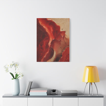 Red Ceramic Glaze Texture Wall Art & Canvas Print