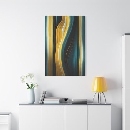 Vertical Gold Flow Abstract Wall Art & Canvas Prints