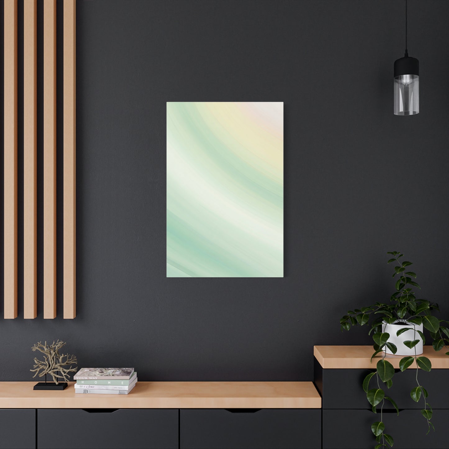 Soft Sage Gradient Flow Wall Art & Canvas Prints