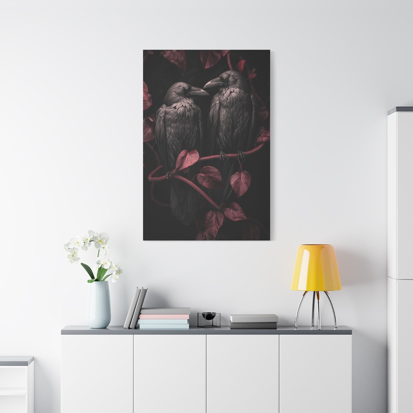 Pair of Ravens Gothic Romance Wall Art & Canvas Print