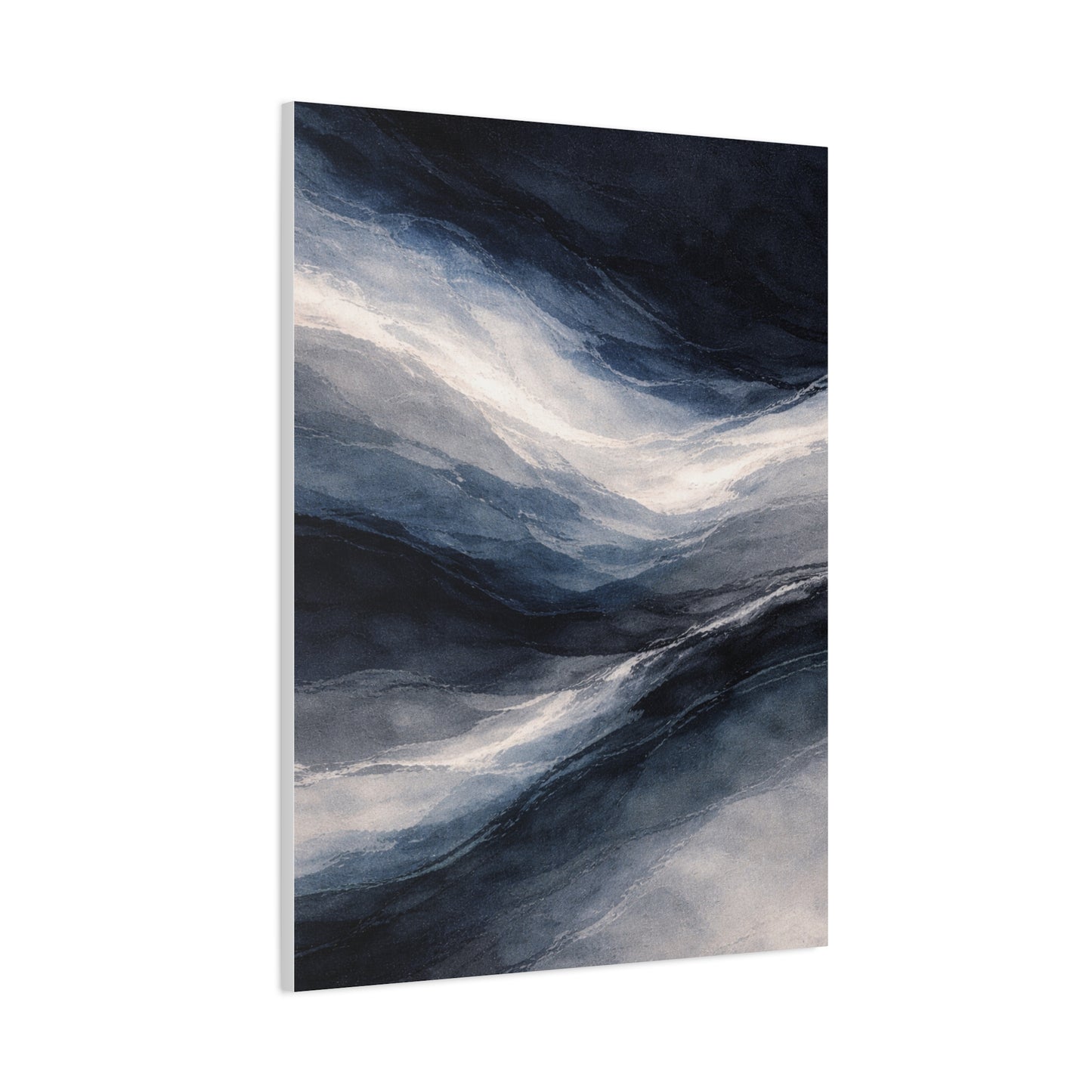 Navy Mist Horizon Abstraction Wall Art & Canvas Print