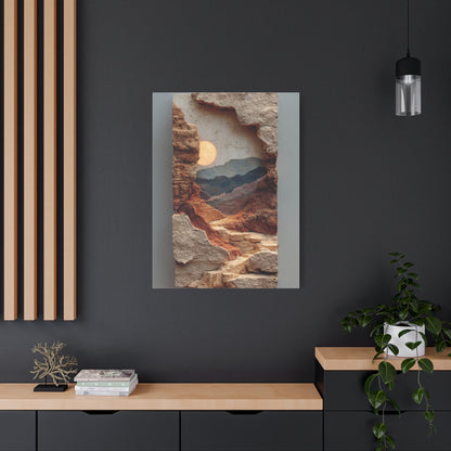 Sculptural Desert Window Relief Wall Art & Canvas Print