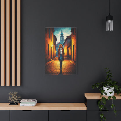 Twilight Alley Stroll Wall Art & Canvas Print