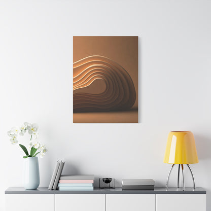 Sculpted Bronze Wave Form Wall Art & Canvas Prints