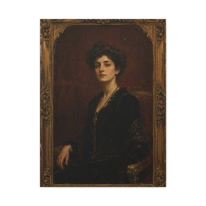 Victorian Portrait Lady in Gilded Frame Wall Art & Canvas Print