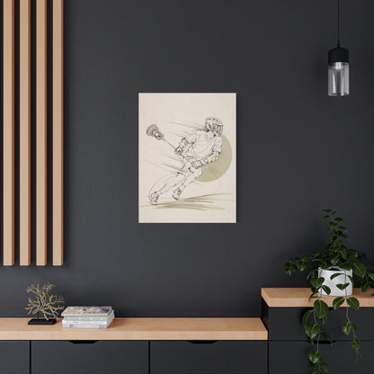 Minimal Lacrosse Motion Sports Wall Art & Canvas Print
