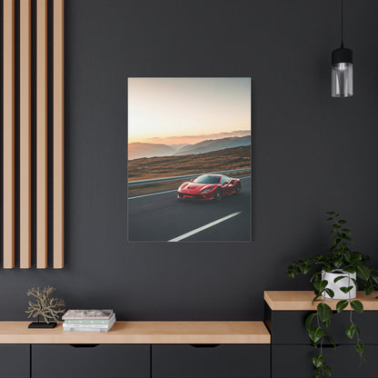 Ferrari F8 Tributo Winding Mountain Highway Wall Art & Canvas Prints