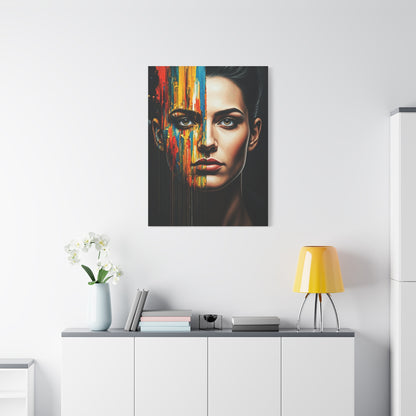 Split Spectrum Portrait Wall Art & Canvas Print