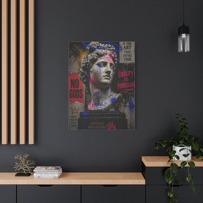 Graffiti Apollo Bust Rebellion Street Wall Art & Canvas Print