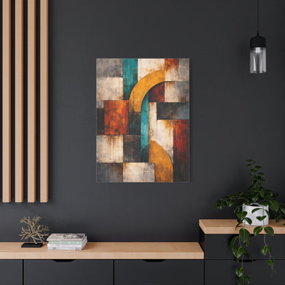 Warm Earthy Wabi-Sabi Abstract Landscape Wall Art & Canvas Print