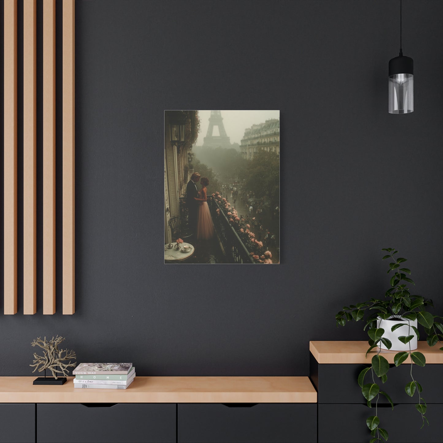 Paris Balcony Dawn Romance Wall Art & Canvas Print