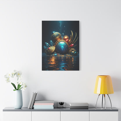 Sunken Royal Treasure Relics in Deep Blue Water Wall Art & Canvas Prints
