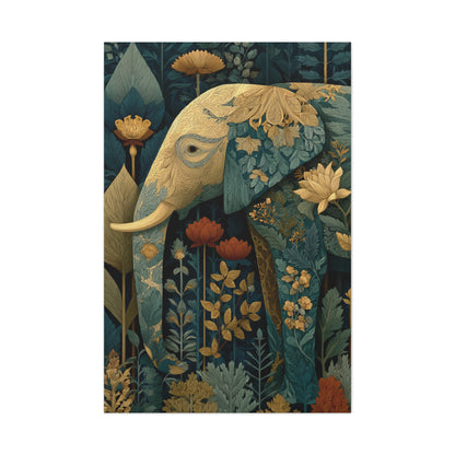 Botanical Heritage Elephant Wall Art & Canvas Print