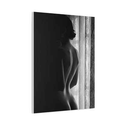 Noir Window Silhouette Figure Wall Art & Canvas Print