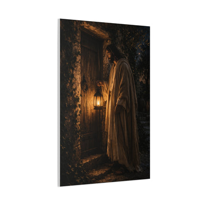 Jesus Knocking Candlelight Door Wall Art & Canvas Print