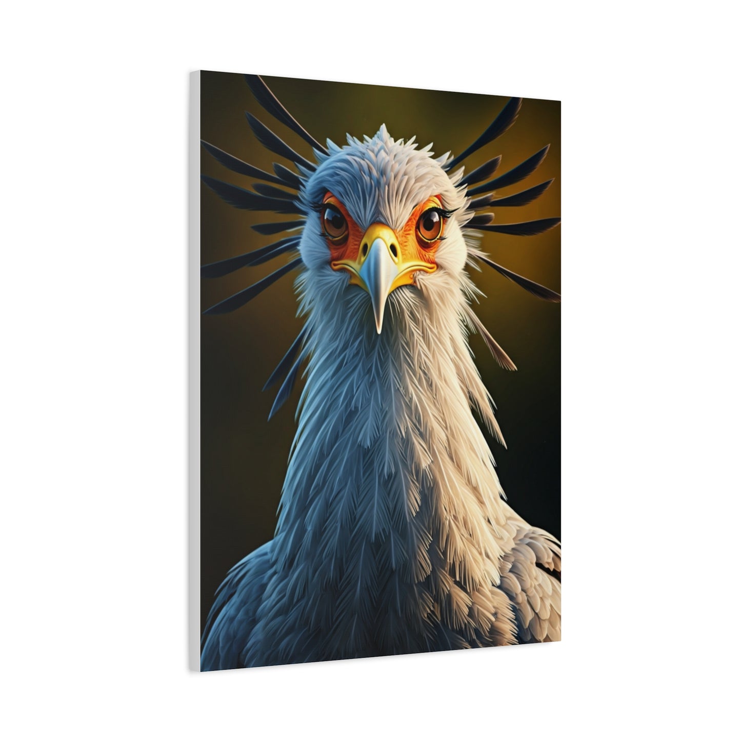 Majestic Secretary Bird Portrait Wall Art & Canvas Prints