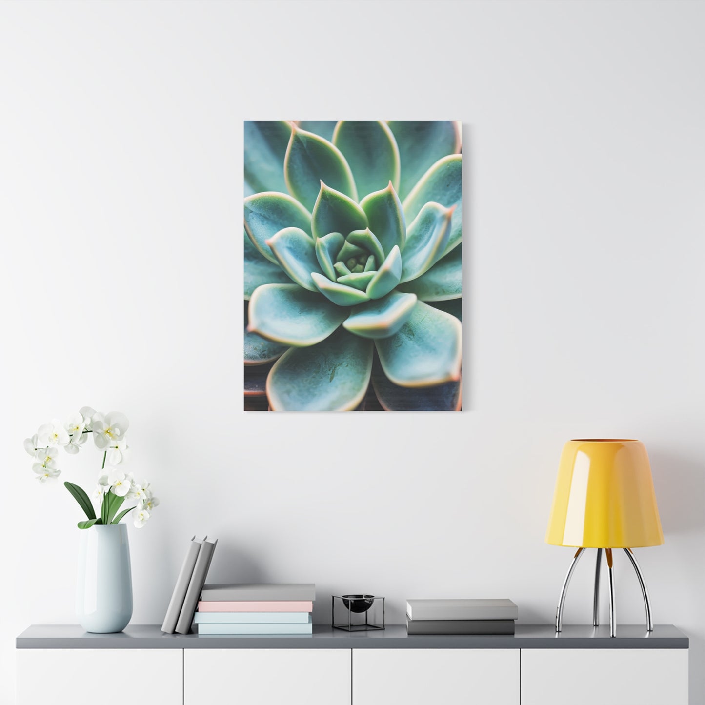 Sage Succulent Bloom Wall Art & Canvas Prints