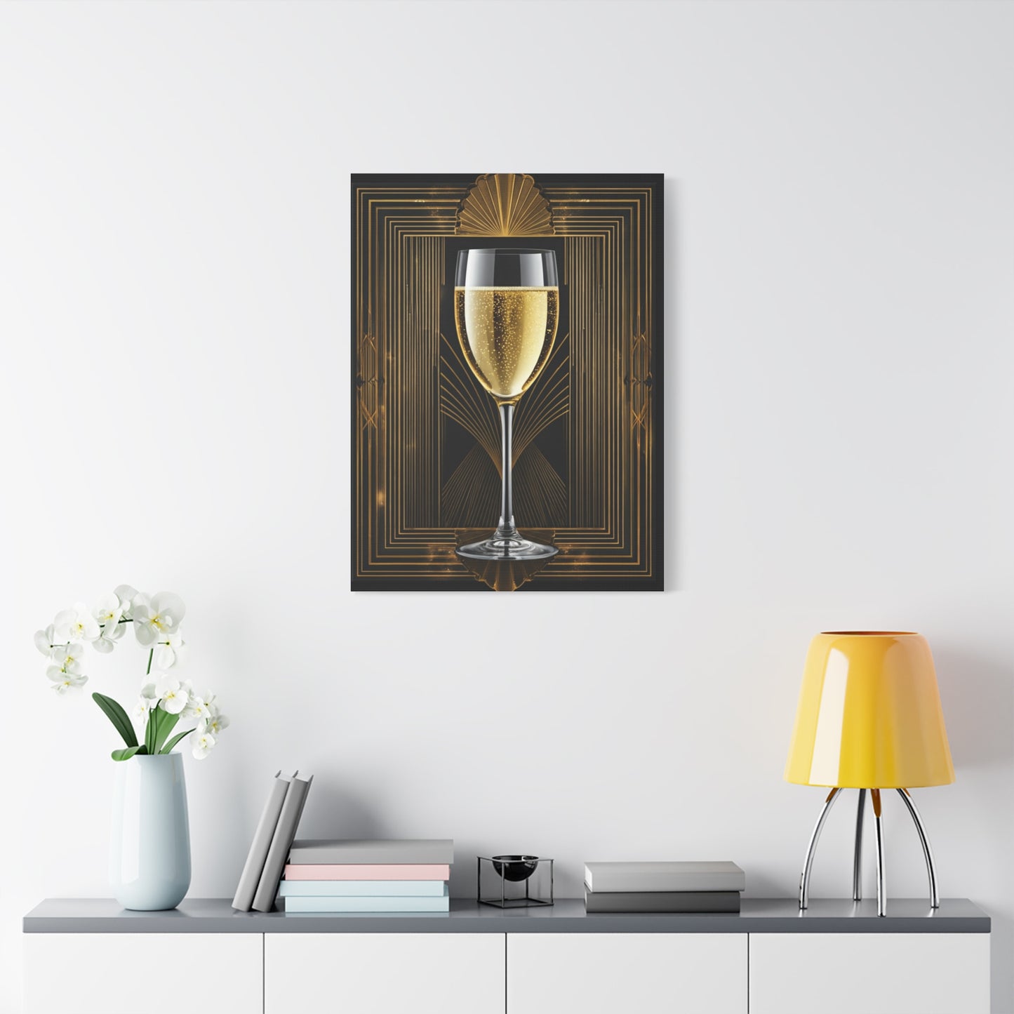Champagne Celebration Art Deco Wall Art & Canvas Prints