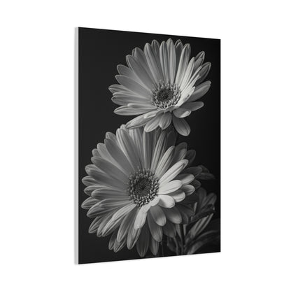 Timeless Gerbera Duo Monochrome Wall Art & Canvas Prints