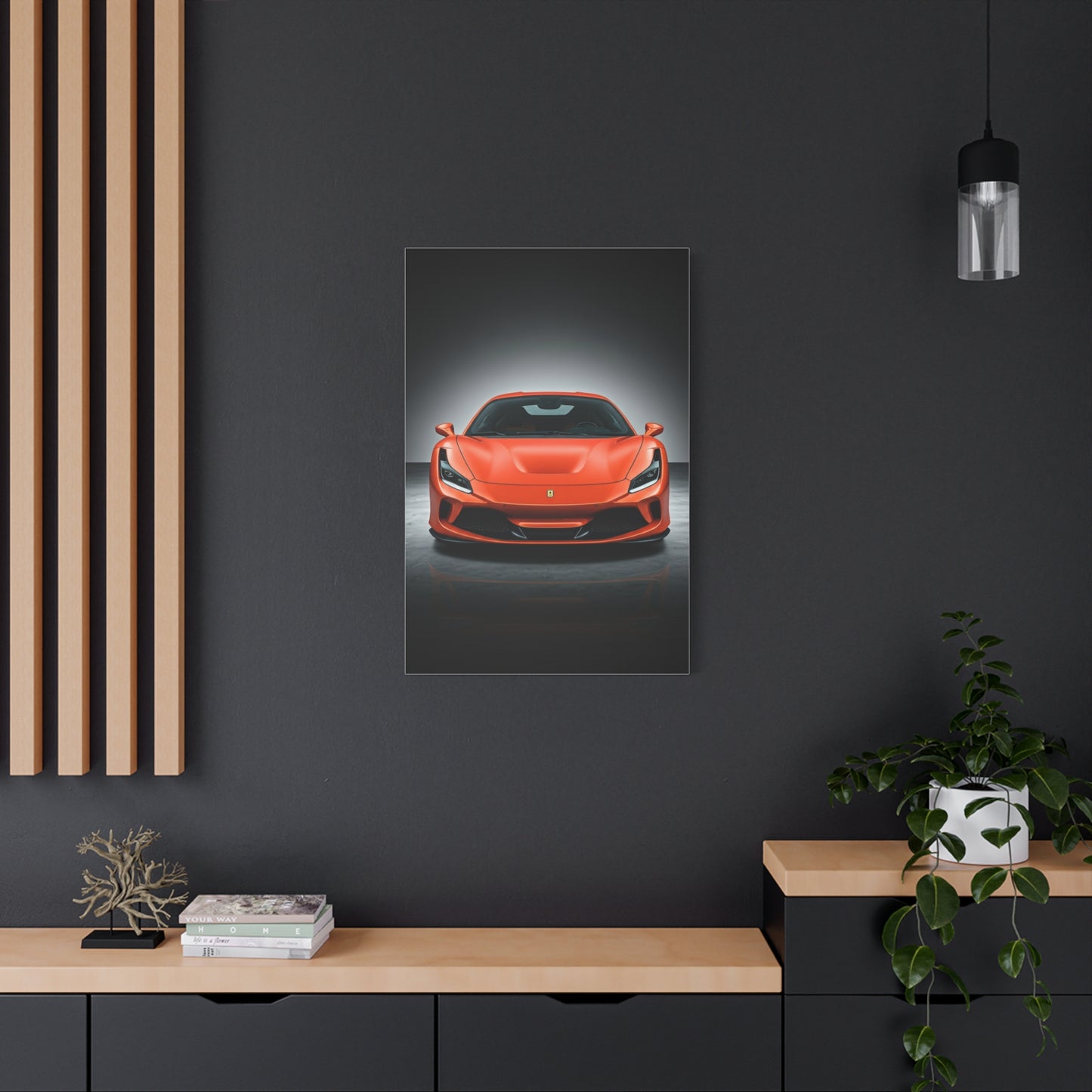 Ferrari F8 Tributo Minimal Studio Wall Art & Canvas Prints