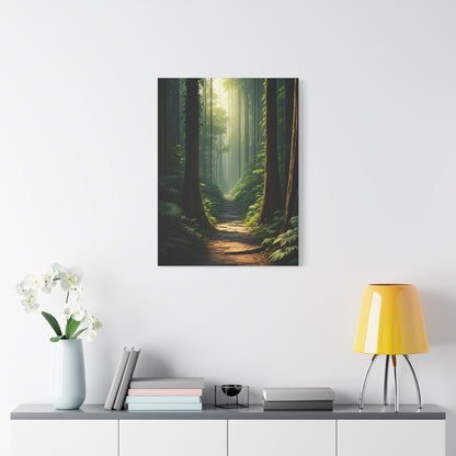 Misty Woodland Path Serenity Wall Art & Canvas Prints