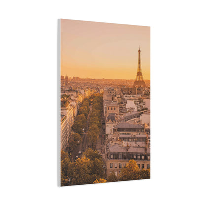 Paris Golden Sunset Skyline Wall Art & Canvas Print