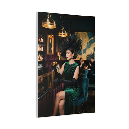 Couture Bar Lounge Woman Portrait Wall Art & Canvas Print