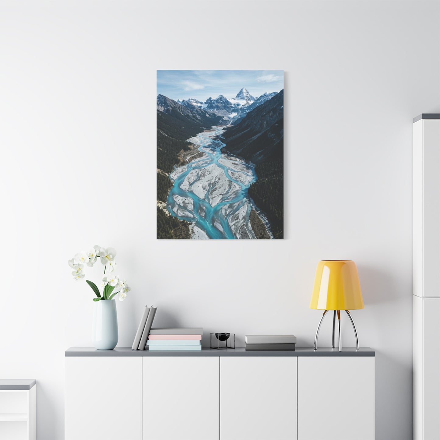 Glacial River Valley Aerial Wall Art & Canvas Print