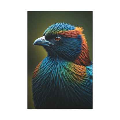 Vibrant Jewel-Toned Bird Portrait Wall Art & Canvas Prints