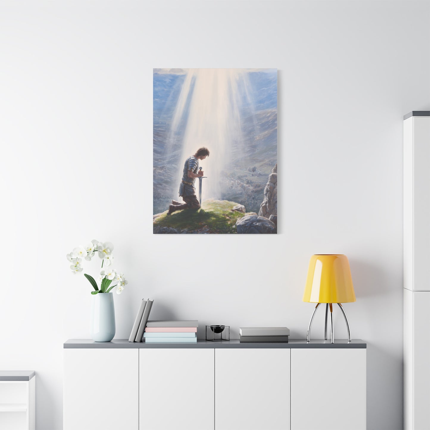 King Arthur Claiming Excalibur Sacred Destiny Wall Art & Canvas Print