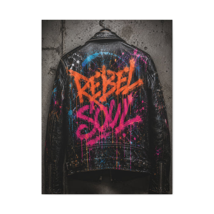 Rebel Soul Leather Graffiti Street Wall Art & Canvas Print